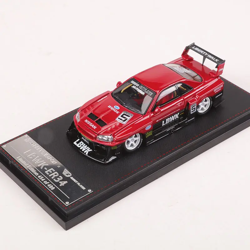 Уличное оружие 1/64 Skyline LBWK ER34 украшение для модели автомобиля из сплава