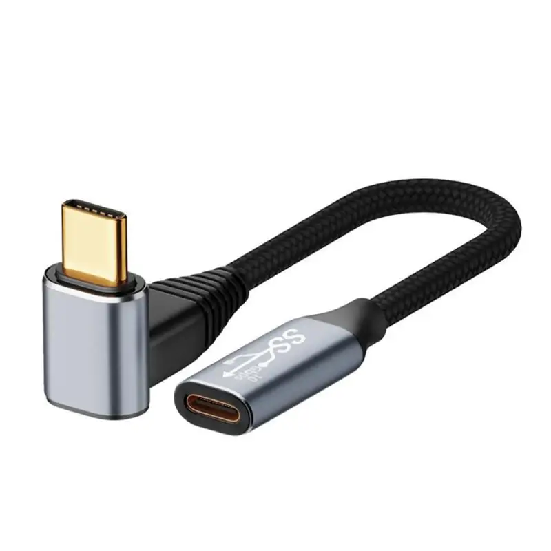 

Fast Charging Usb3.1 Type-c 90 Degree Usb Type C Cable For Honor Huawei P40 Foroneplus Realme Data Cable Data Cable 90 Degree 5a