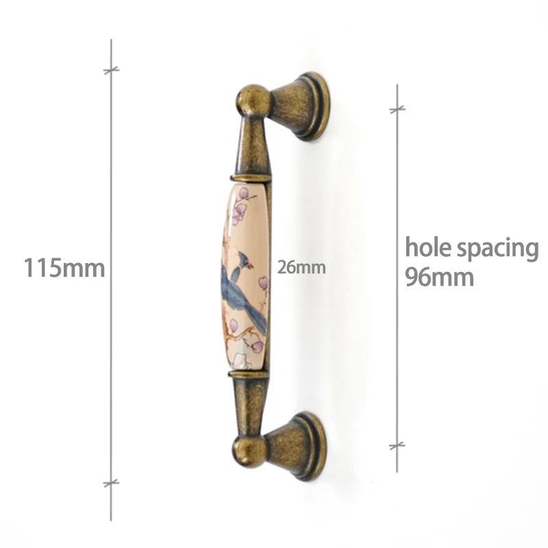 

Керамические ручки для мебели imango, птичий узор