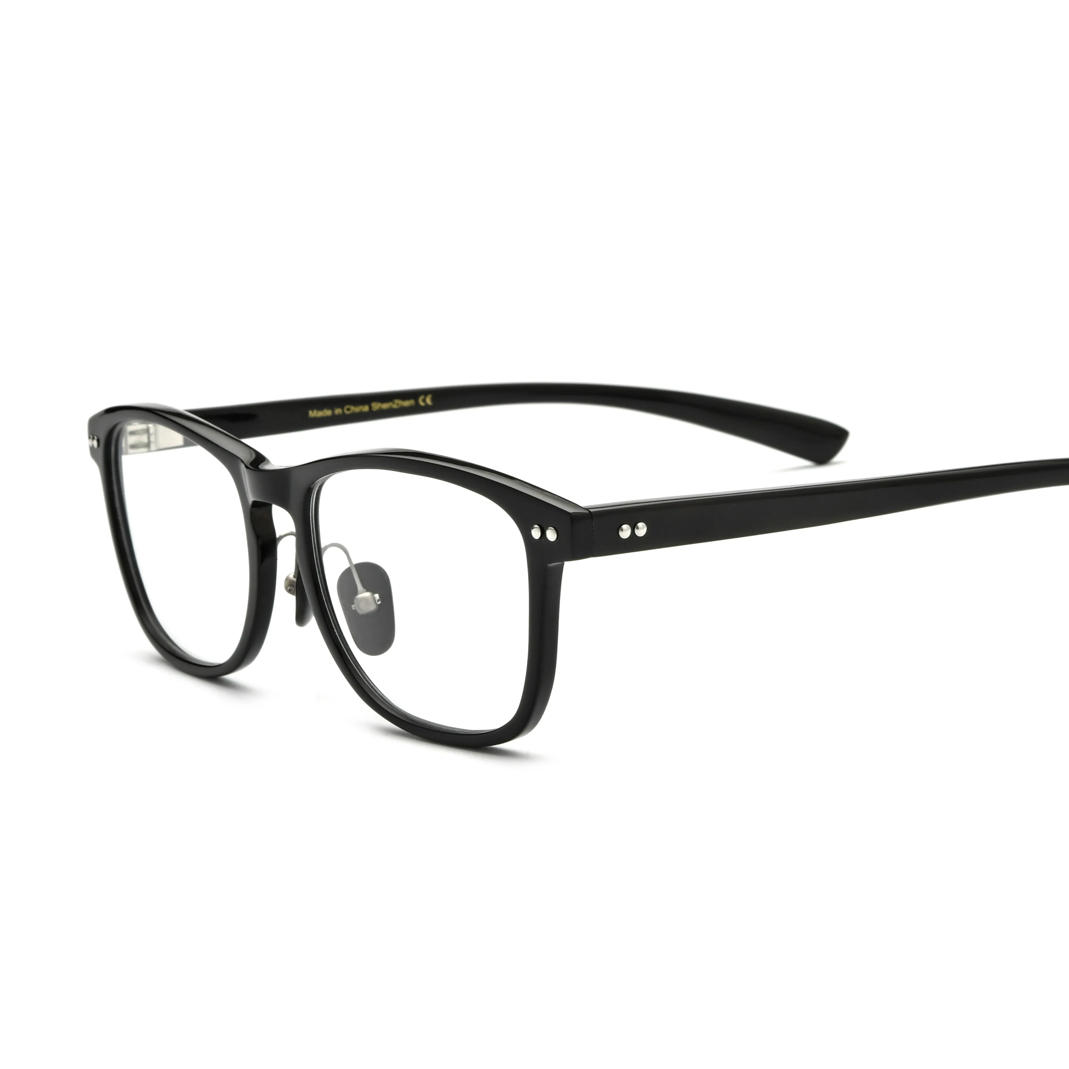 

2021 White Diamond Natural Black Horns Optical Frame Full Frame Myopia Square Classic Glasses Frames