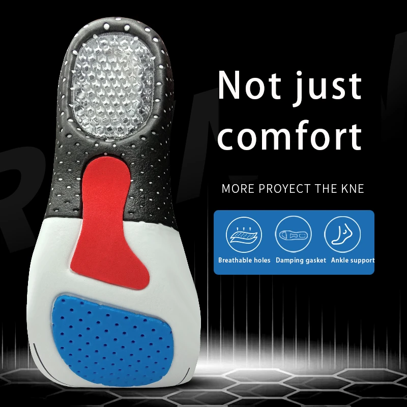 Medical Orthopedic Silicone Insoles Sport Support Insert Shock-Absorbing Feet Care for Shoes Breathable Running Cushion Insoles