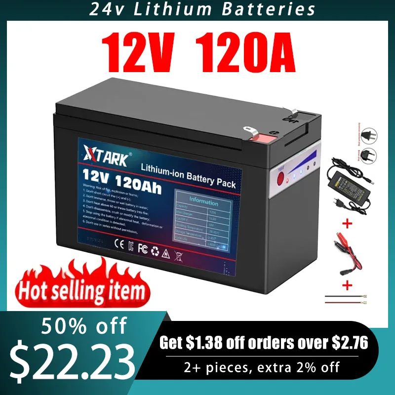 Перезаряжаемый литиевый аккумулятор 24 В 50 Ач для камеры видеонаблюдения коляски