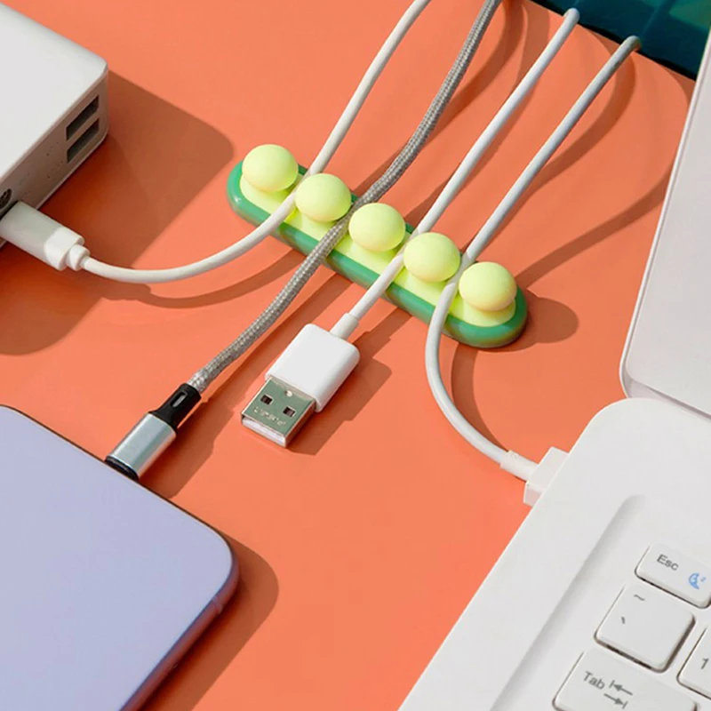 

1 шт., силиконовый органайзер для кабелей USB