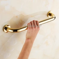 top luxury 320420520mm pure brass bathroom tub toilet handrail grab bar shower cabin straight safety support handle towel rack
