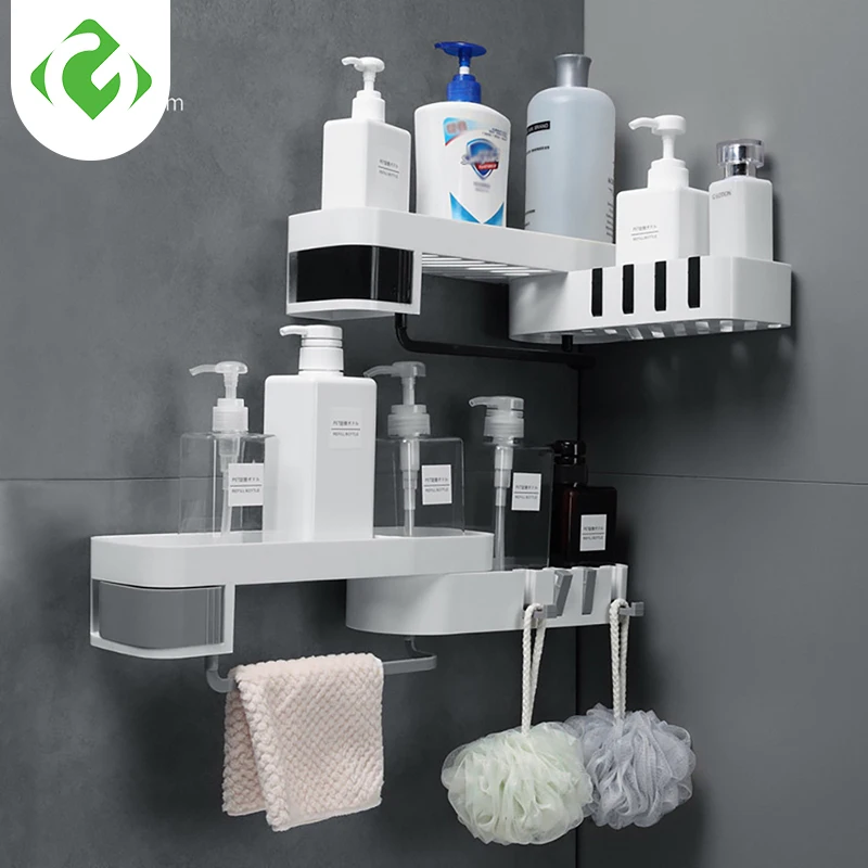 

1 pcs Corner Shower Shelf Bathroom Shampoo Shower Shelf Holder Kitchen Storage Rack Organizer Wall Mounted Type baño 4полка для