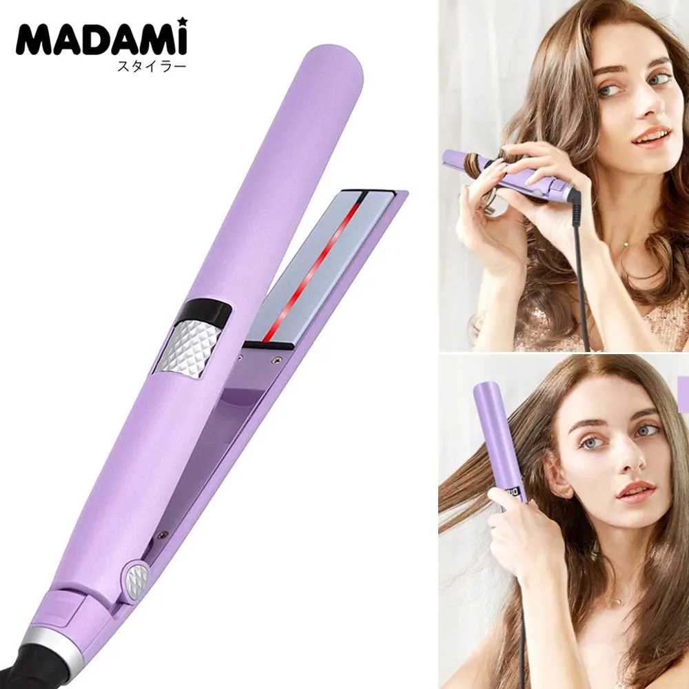 

Infrared Hair Straightener Curler Professional 410℉ Salon Straightening Irons Fast Heating Floating Plate Flat Iron Smooth Frizz