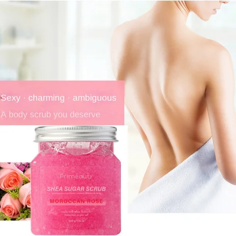 Нежный белый скраб для лица для всего тела отшелушивающая куриная кожа отшелушивающий фруктовый аромат Роза отшелушивающая кожа для рук втирающая паста - изображение