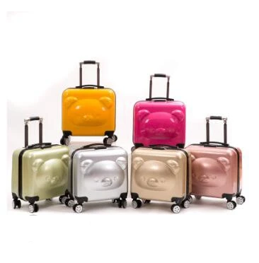

Bear Style Kid's Travel Trolley luggage suitcase Trolley bag on wheels Kid wheeled travel case Children Rolling suitcase for Boy