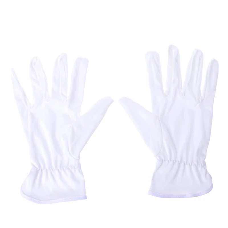 

Simple White Gloves Wrist Length Gloves Jewelry Inspection Gloves for Protection