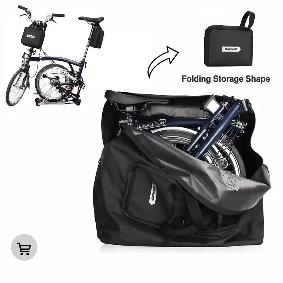 Rhinowalk 14-16 Inch Folding Bike Carry Bag For Brompton 3Sixty Foldable Bike Storage Bag Transport Case Portable Fold Bicycle