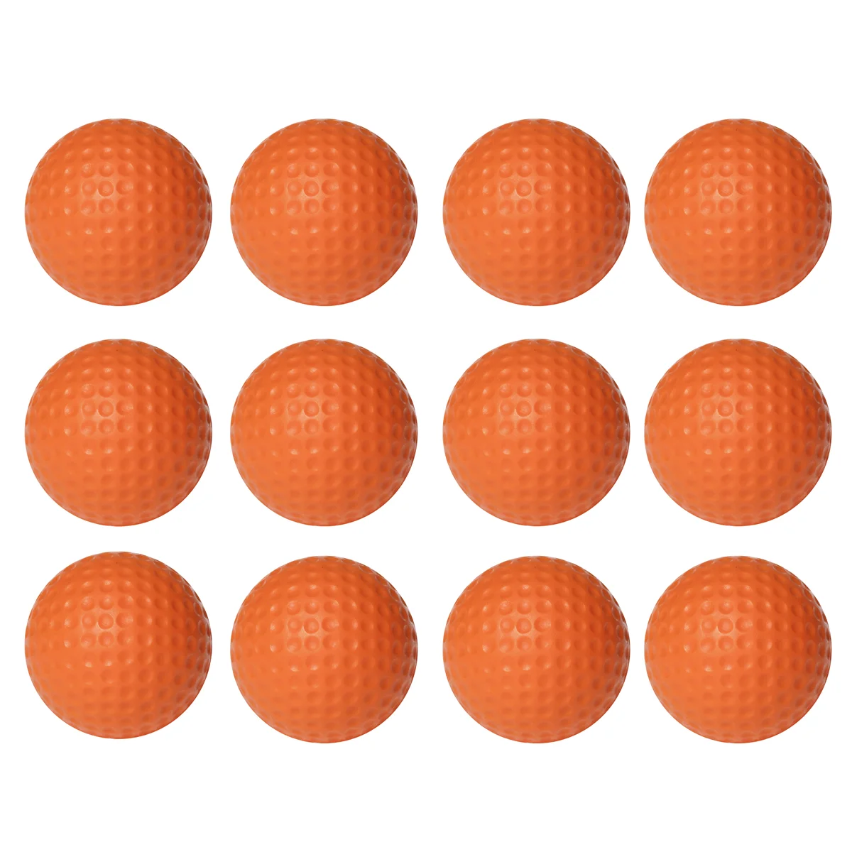 

12pcs Flexible Practice Balls PU Golfballs Indoor Outdoor Training (Orange)