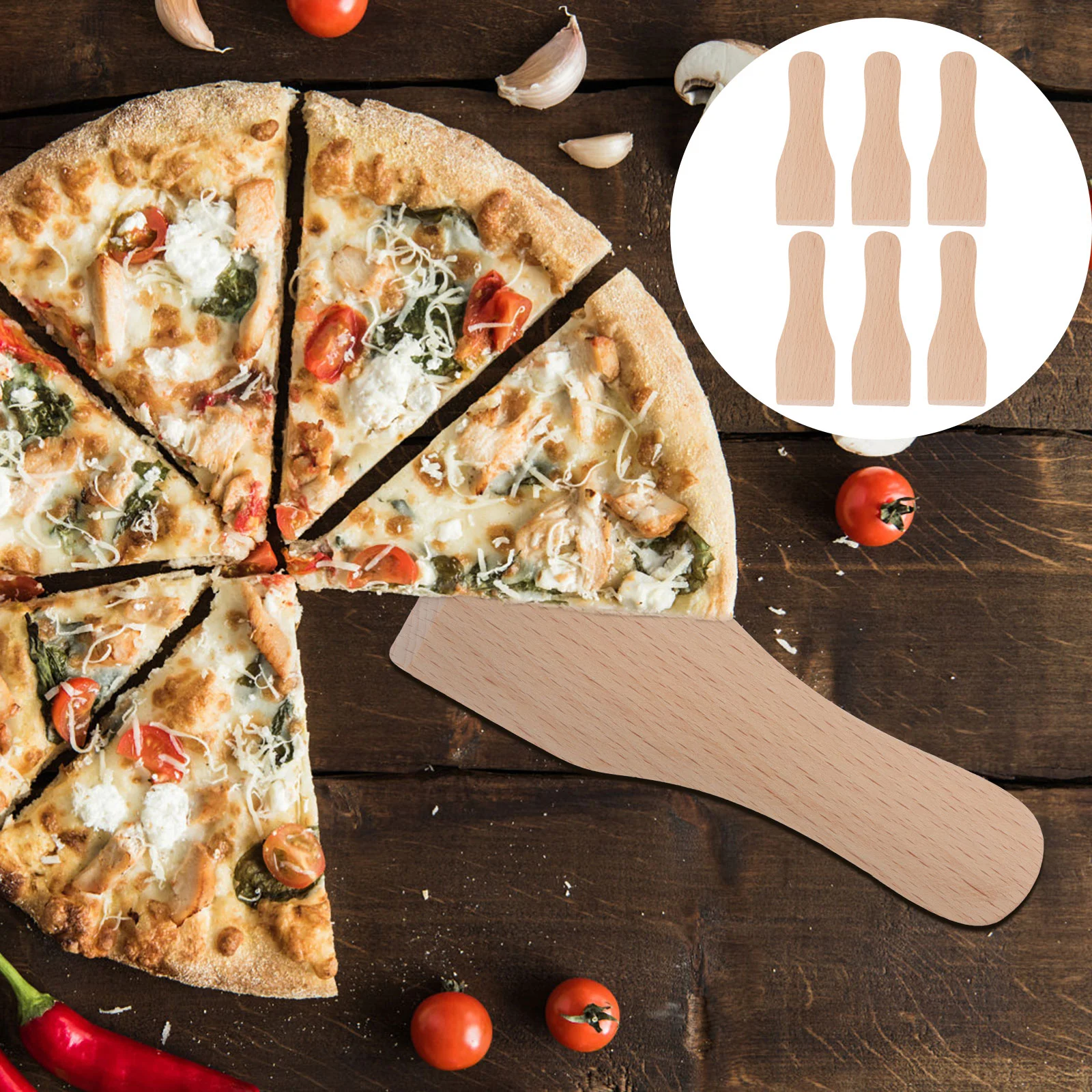 

Mixing Spatula Small Wooden Bbq Grill Mini Portable Durable Kitchen Tool