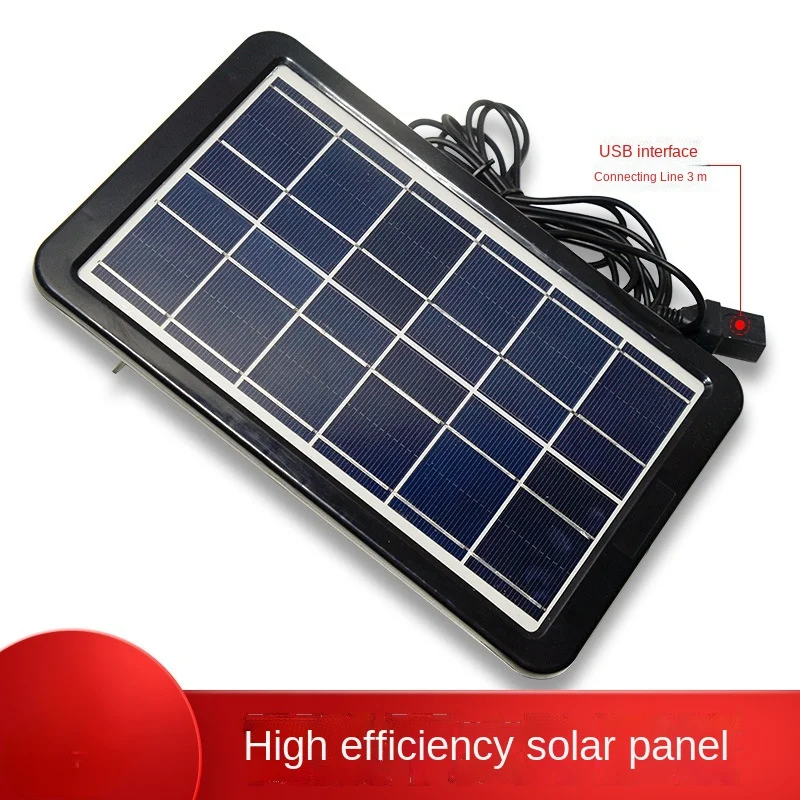 Placa de Carregamento do Telefone Solar Painel Solar Kit Interface Usb ao ar Livre Placa Geração Energia Fotovoltaica Painel Saída Acampamento 5v10w