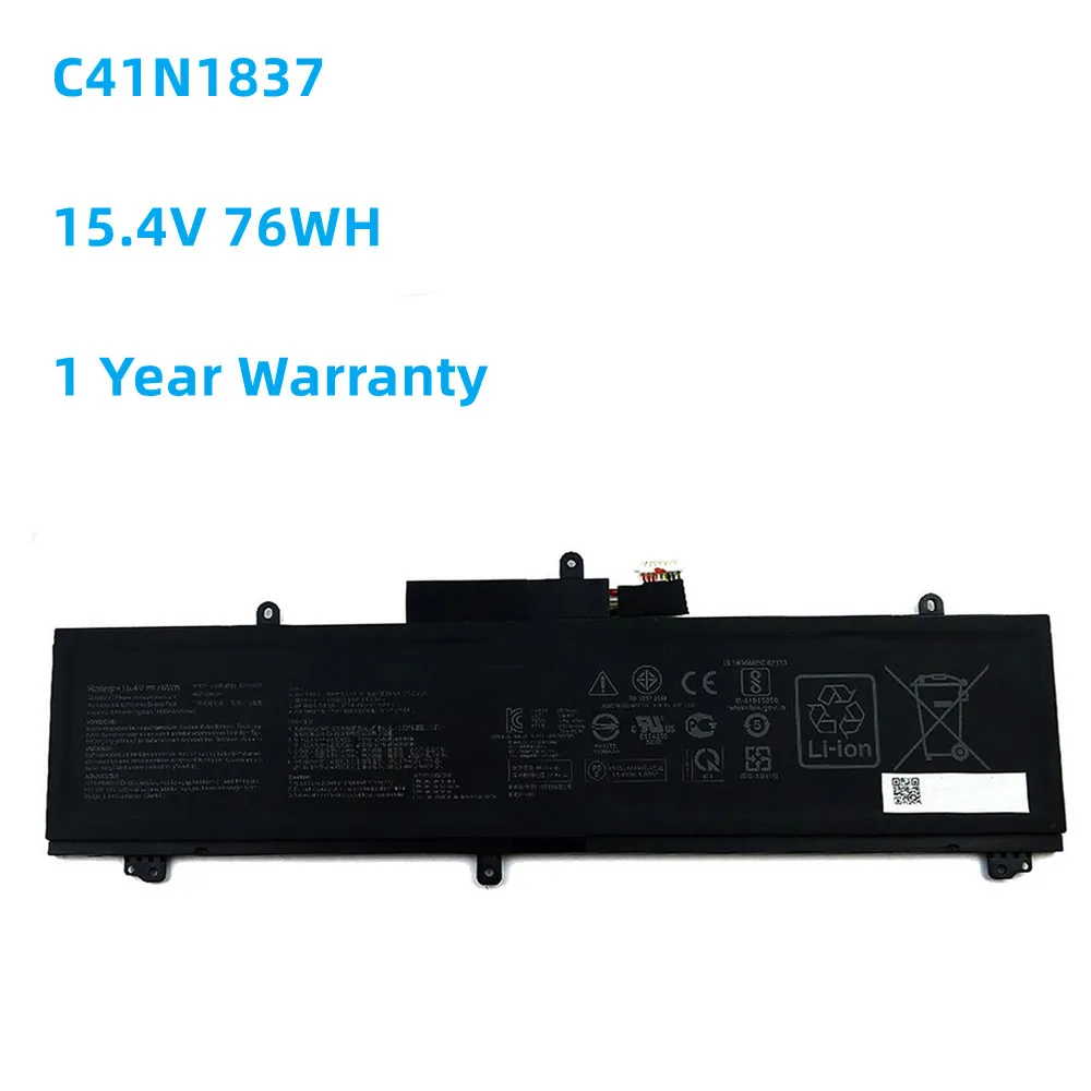 

New C41N1837 15.4V 76Wh Battery For ASUS ROG Zephyrus M GU502GV GX502G GX502 GU502G GX502GW Zephyrus S15 GX502LXS