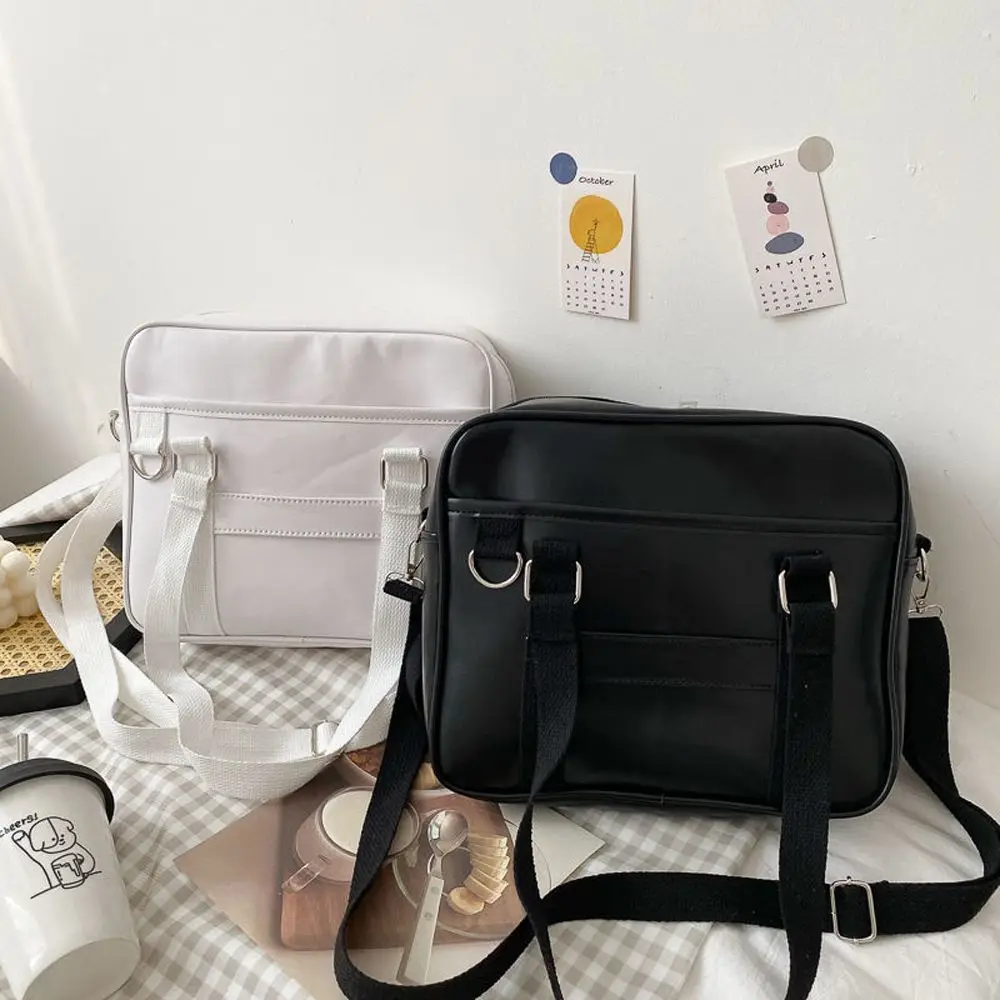 

Pu Leather With Bear Pendant Preppy Style Shoulder Bags Japanese Style Handbags Two-dimensional Bags JK Uniform Bag