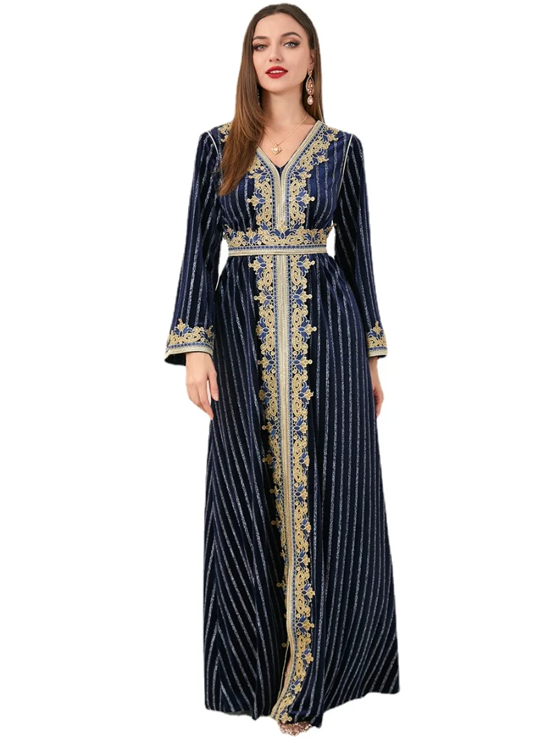 

Abayas For Women Dubai Luxury 2023 Velvet Muslim Fashion Maxi Dress Caftan Marocain Wedding Evening Party Dresses Djellaba Femme