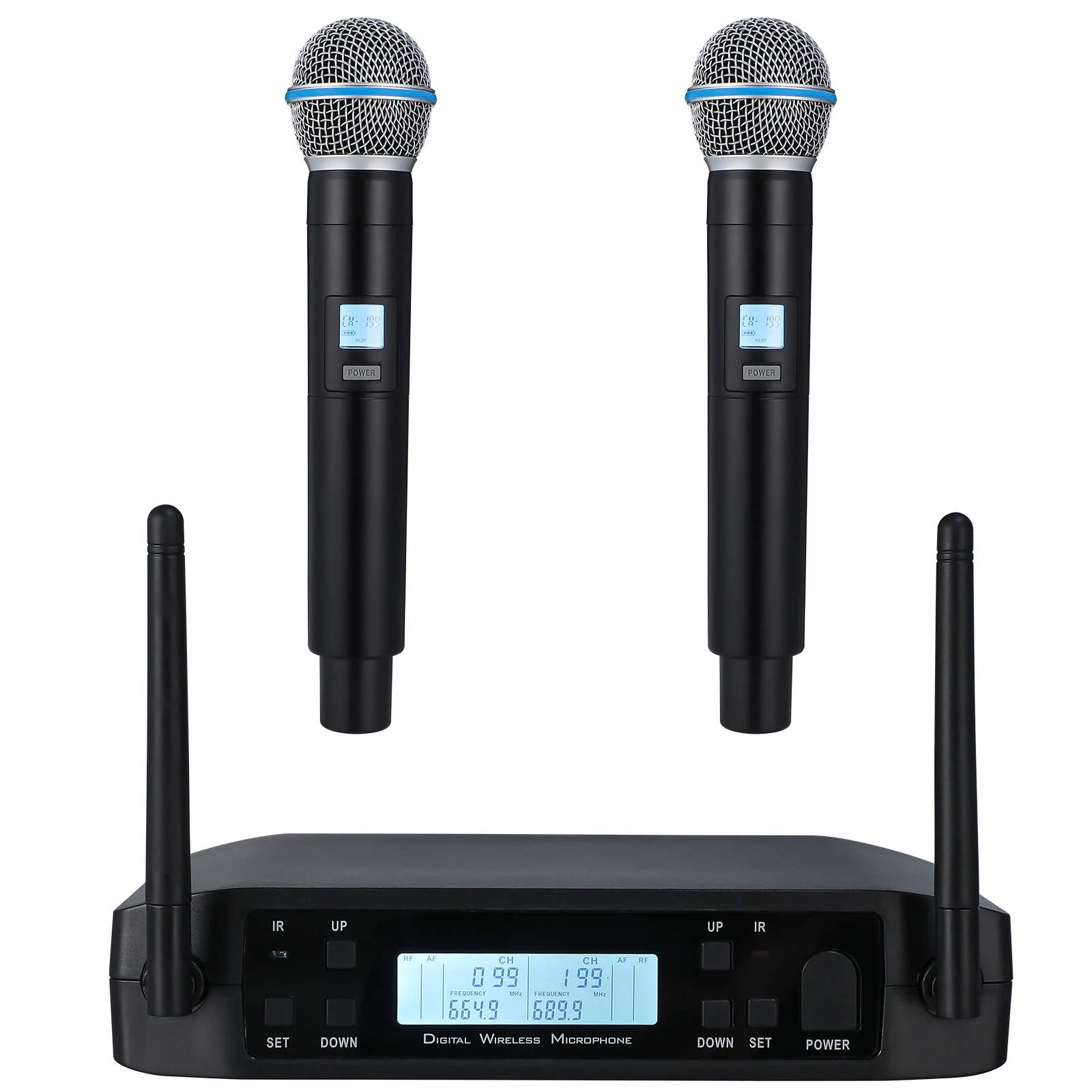 

2 Pcs Mic Wireless Outdoor Microphone Microphones Abs Cordless Karaoke System Vocal