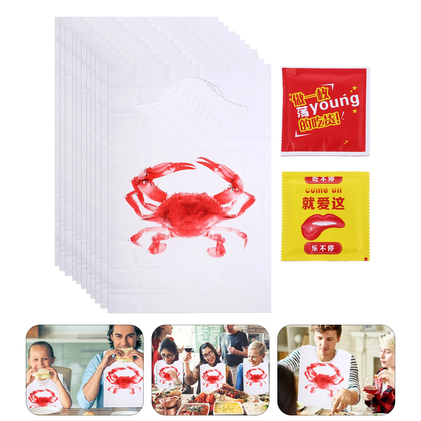 

Disposable Apron Bib Plastic Sleeveless Aprons Waterproof Anti-oil Hot Pot Restaurant BBQ Bibs