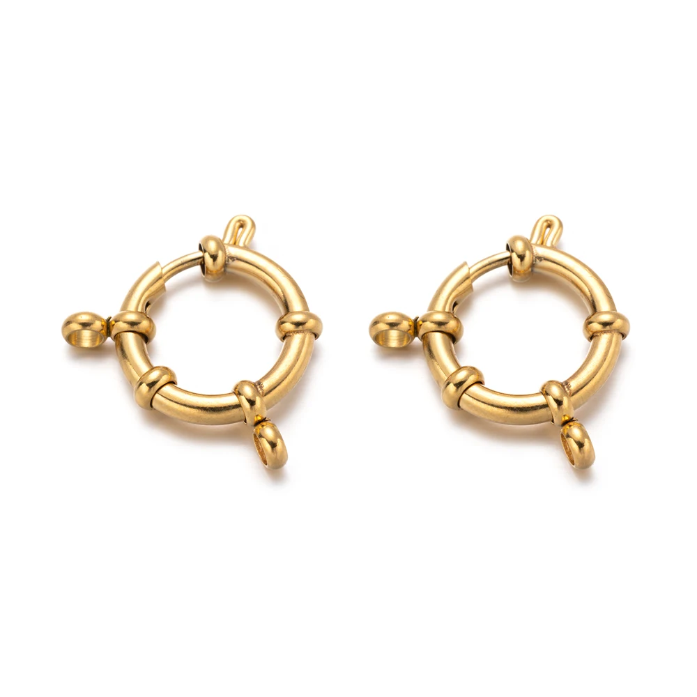 Круглые Пружинные застежки из нержавеющей стали 4 шт. для браслетов ожерелий