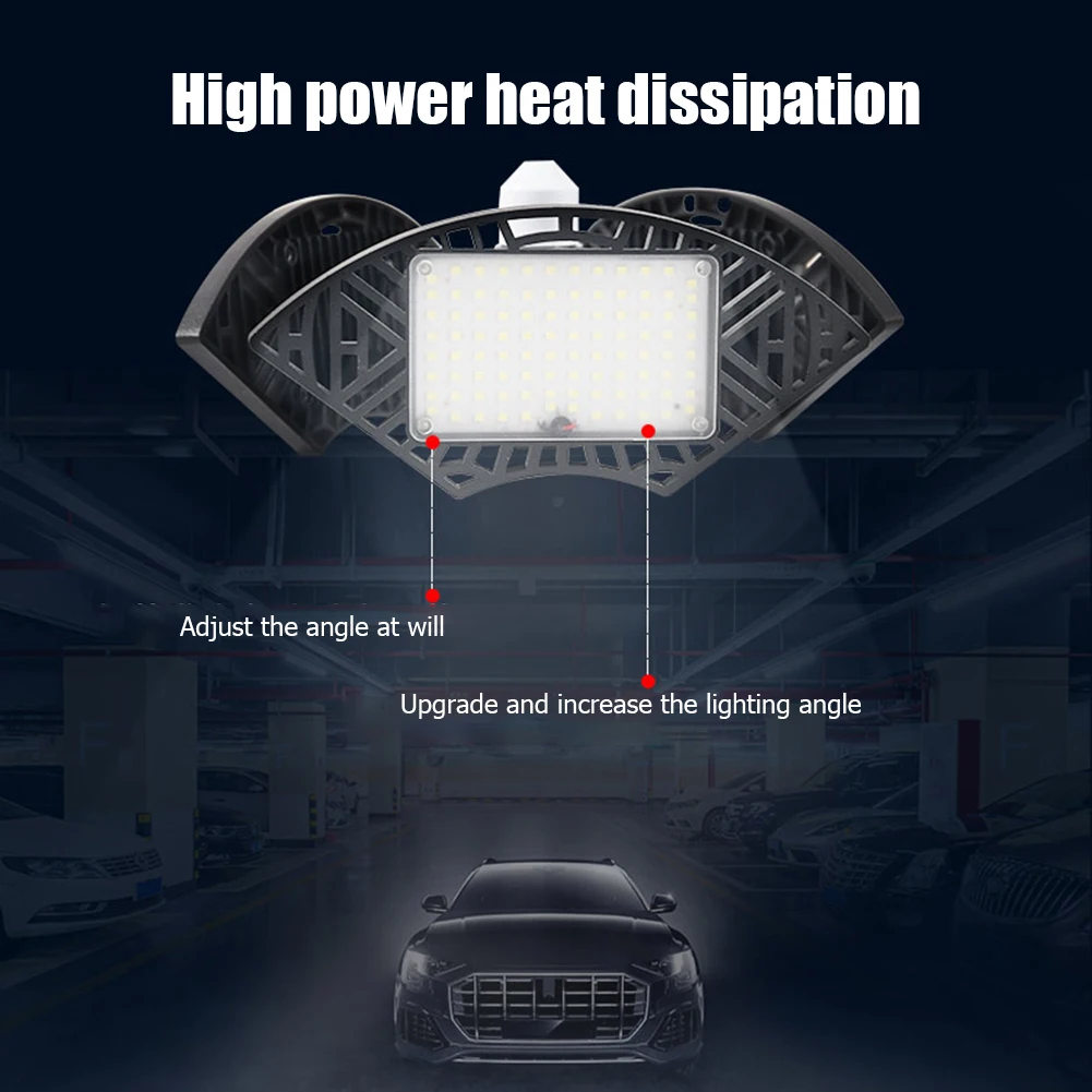 

Foldable E27 Bulb 150W Deformable E26 E27 288 LED Garage Lamp LED Garage Lights for Warehouse Factory Gym 85-265V