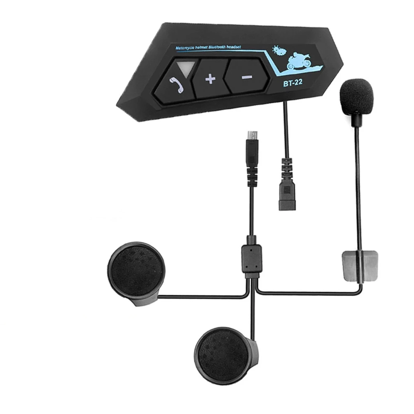 

BT 5.0 Motorcycle Helmet Headset Wireless Speakers Waterproof Microphone Sound System Music Player Hands-free Calling