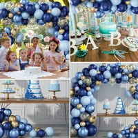 night blue metal helium matte latex confetti balloons babyshower wedding decorations matte globos birthday party