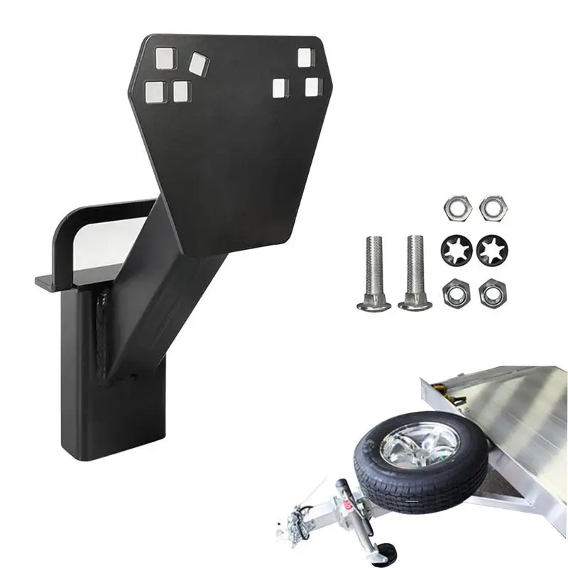 

Trailer Spare Tire Wheel Holder Mount Trailer Spare Wheel Carrier Heavy Duty Mount Universal Support Black Fit For Trailers RV