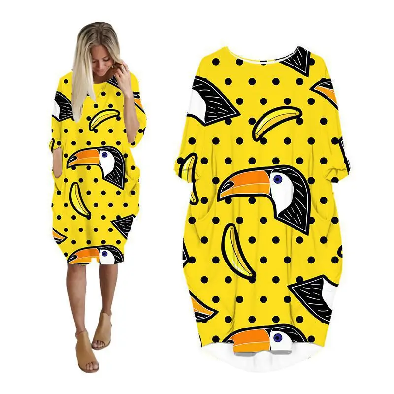 

Платье-миди женское с длинным рукавом, модная повседневная одежда в Корейском стиле, винтажная одежда большого размера, Платье оверсайз, на ...