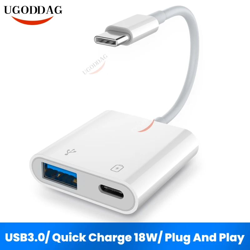 USB Type C 2 порта концентратор адаптер Type-C для 3 0 одновременная зарядка OTG конвертер
