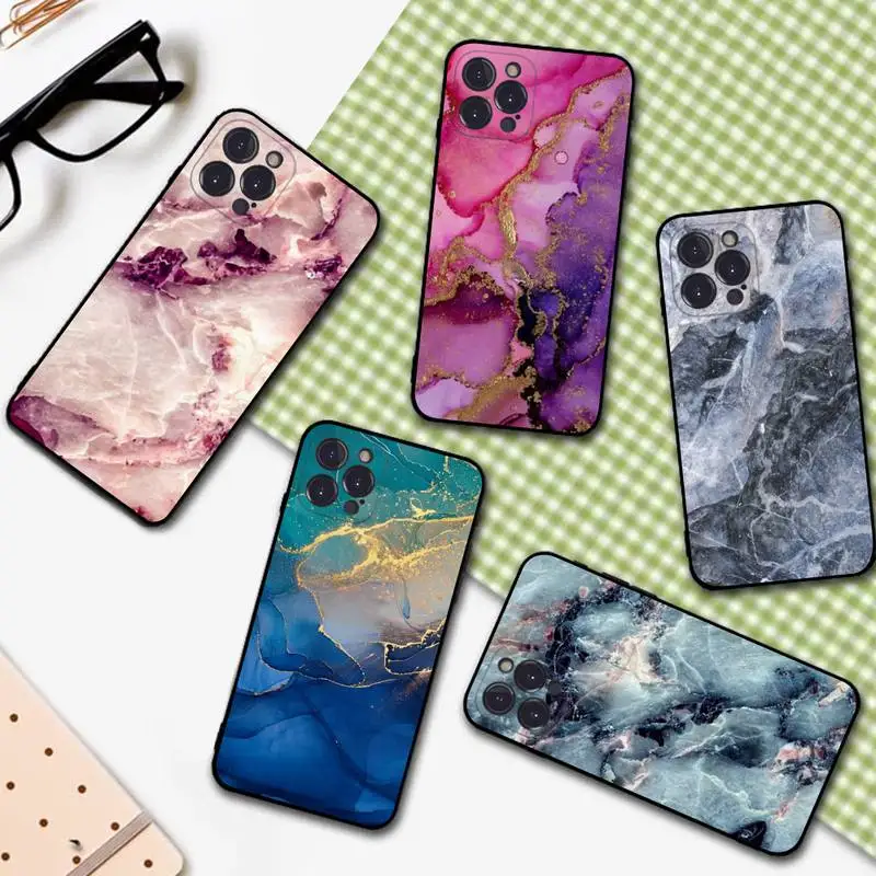 

Marble Phone Case For iPhone 14 13 12 Mini 11 Pro XS Max X XR SE 6 7 8 Plus Soft Silicone Cover