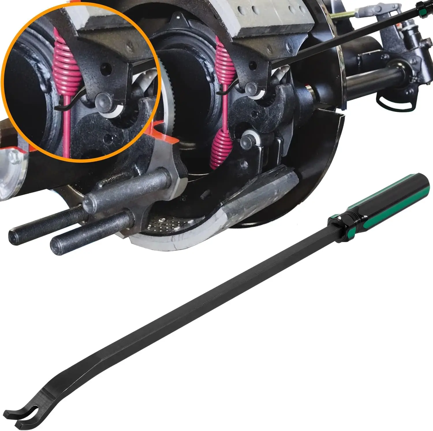 

Return Spring Tool for Large Trucks & Trailers with Air Brakes with S Cam, Truck Brake Spring Tool Replace BT-105SPT Spring