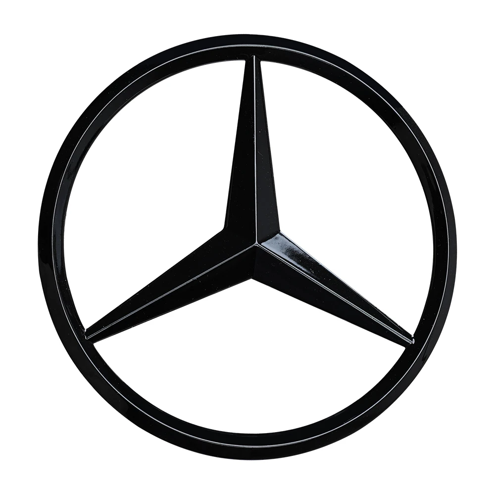 

90 мм ABS хром черный логотип Mercedes эмблема задняя звездочка значок для Mercedes Benz W203 W206 W212 X253 W167 W166 W247 C E GLA GLC GLE