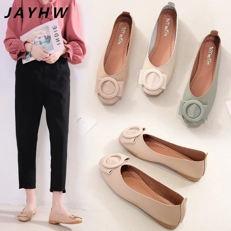

Summer New Beanie Shoes Women's Shallow Mouth 2022 Soft Bottom Grandma Shoes Square Toe Flat Shoes Casual Women's Shoes