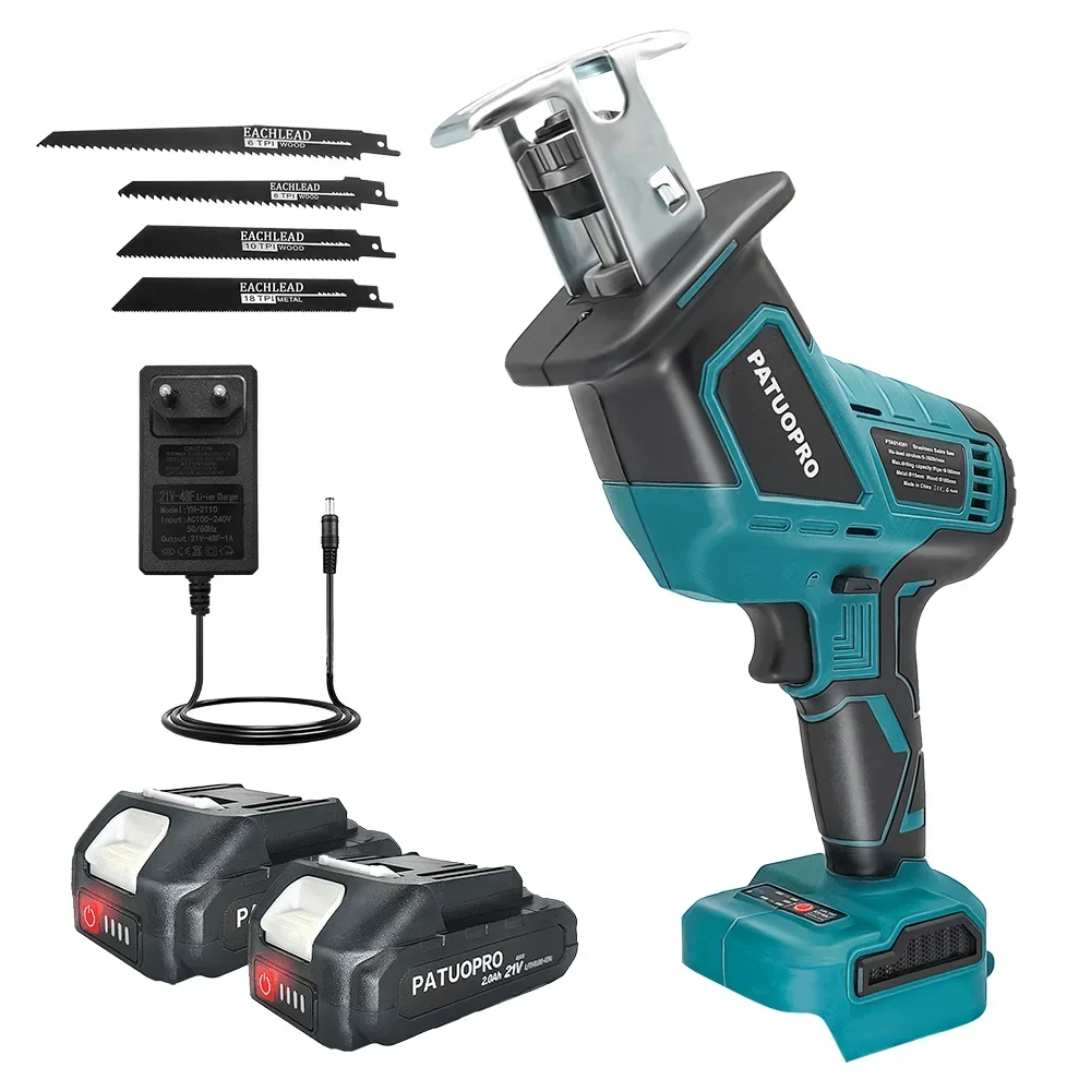 

Аккумуляторная бесщеточная сабельная пила PATUOPRO 4 лезвия для Makita 18 В