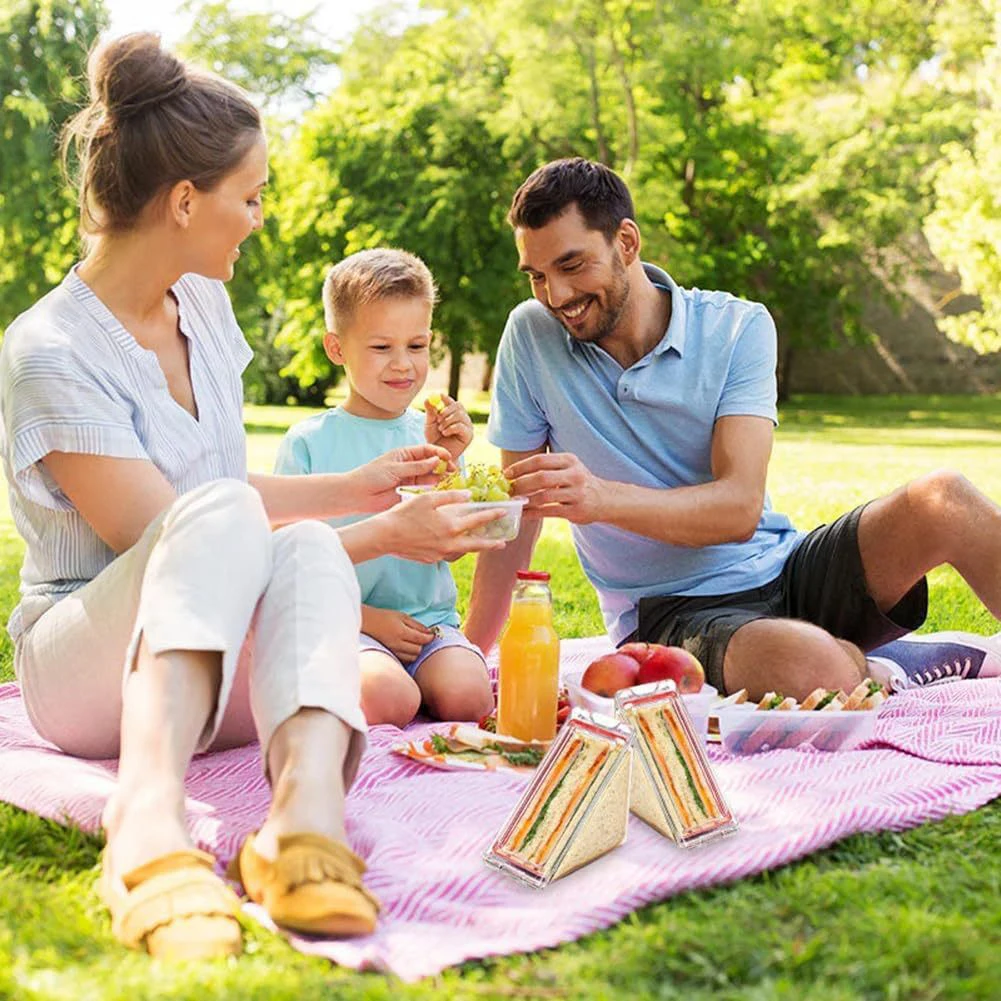 Треугольный контейнер для сэндвичей многоразовый торта чизкейка герметичный