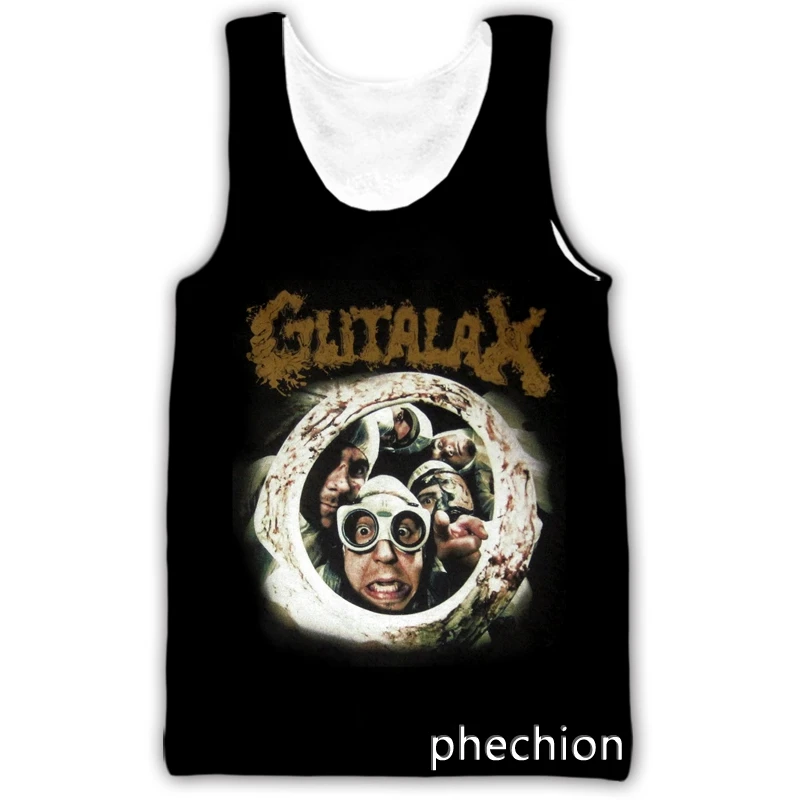 

phechion New Men/Women 3D Printed Gutalax Rock band Sleeveless Vest Casual Streetwear Men Loose Sporting Tank Top D42