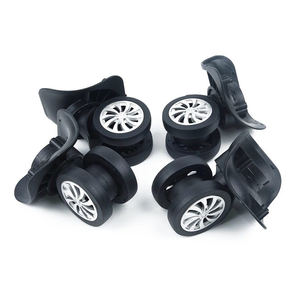 

4pcs/set outdoor rotating flexible Replacement Luggage Suitcase Wheels Swivel Universal Wheel Black load-bearing