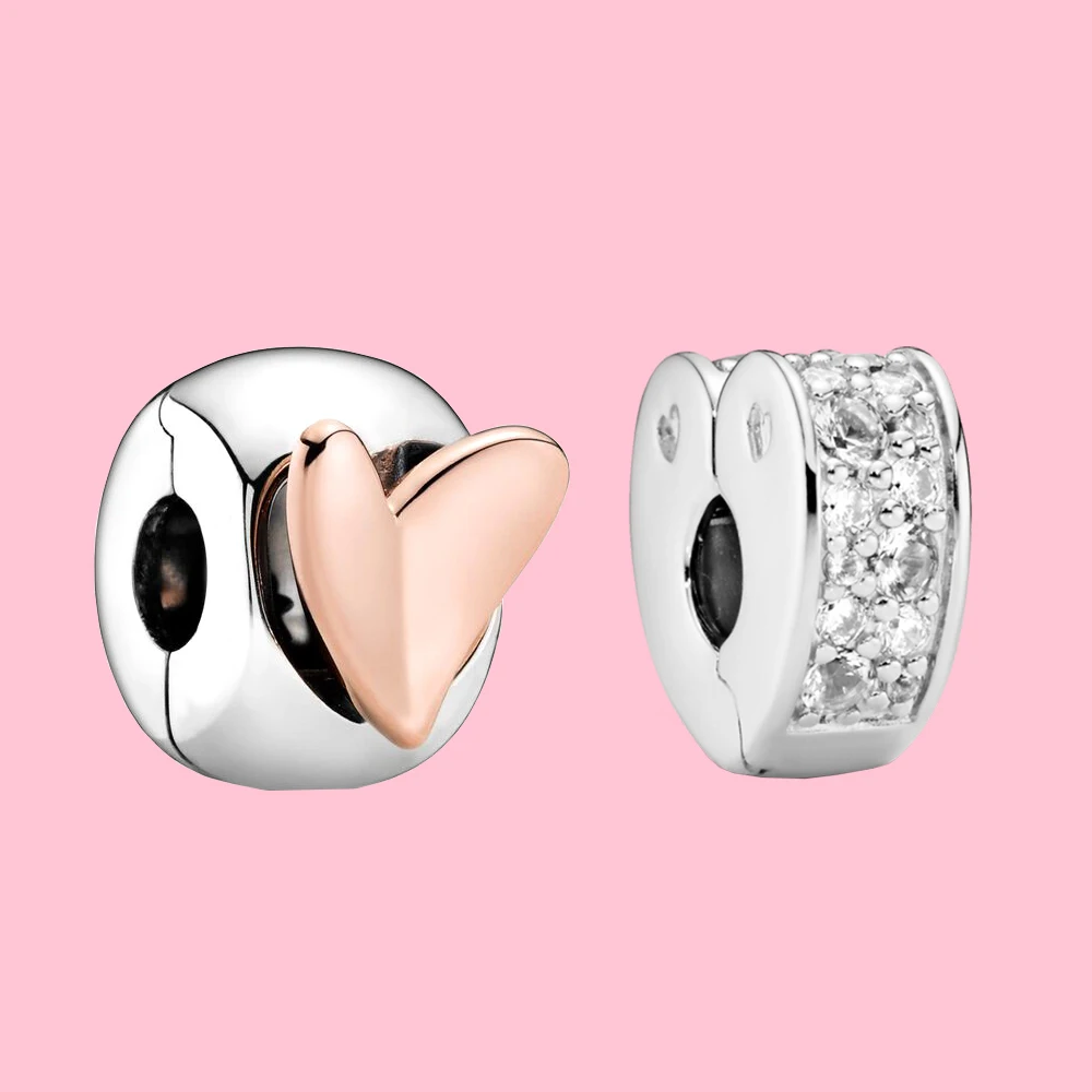 Pandora 925 Silver Coussins-Shaped Freehand Coussins réinitialisation Charm for Women, DIY Executive Bracelets, Gifts, Fashion Jewelry