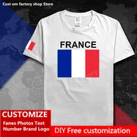 france french cotton t shirt custom jersey fans diy name number brand logo high street fashion hip hop loose casual t shirt