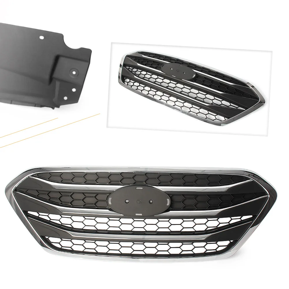 Передняя решетка радиатора для Hyundai ix35 Tucson 2013 2014 2015 2016 ABS верхняя с эмблемой
