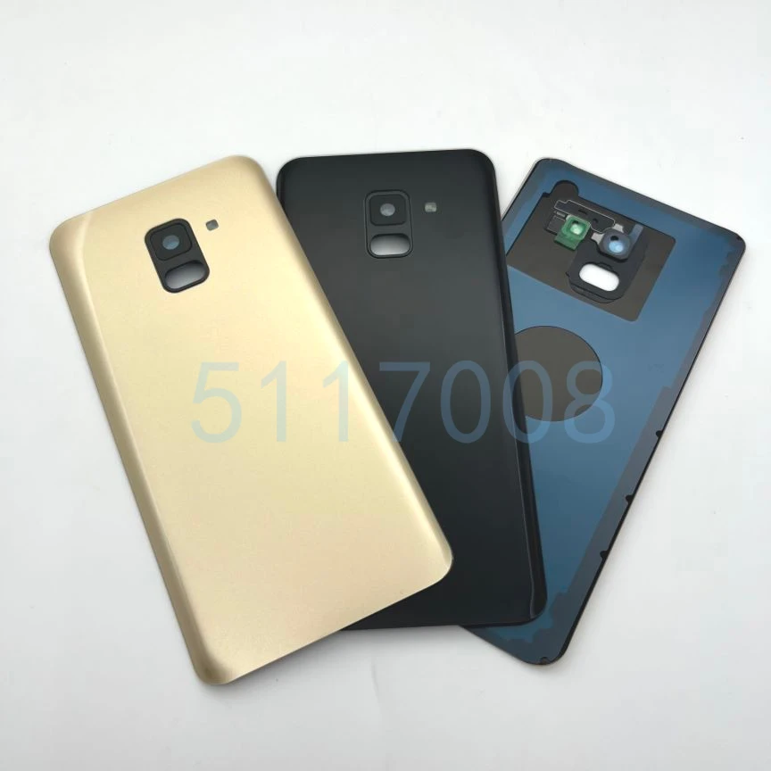 Для SAMSUNG Galaxy A8 2018 A530 A530F задняя стеклянная крышка батарейного отсека дверь чехол с