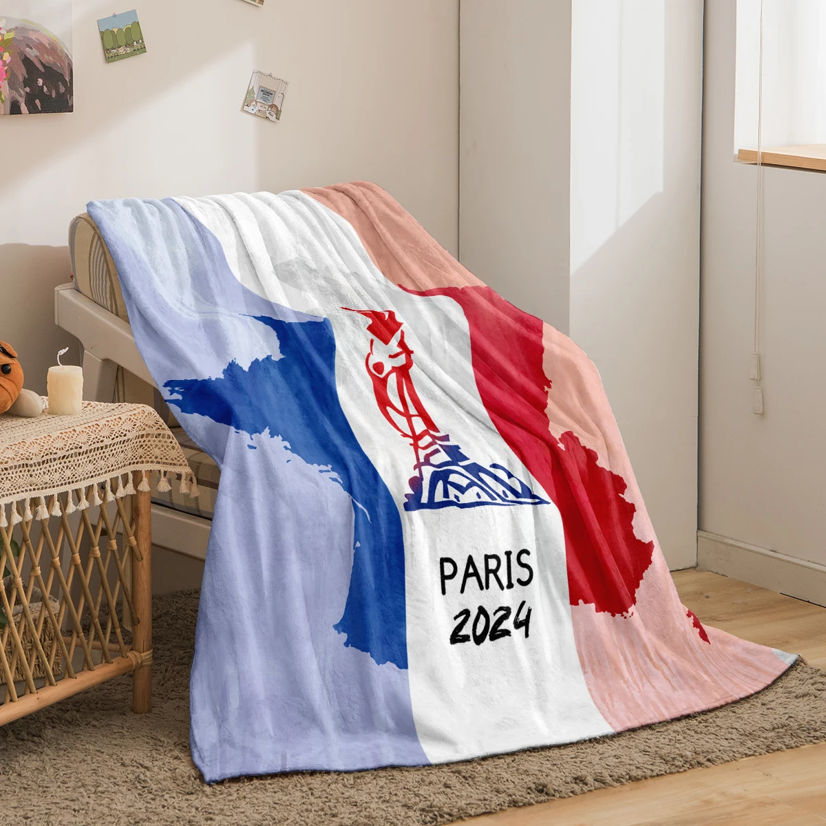 Парижское спортивное одеяло из искусственной кожи мягкое и удобное для