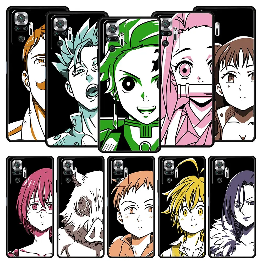 

Tanjiro Anime The Seven Deadly Sins Phone Case For Xiaomi Redmi Note 11 10 Pro 9S 9 8 7 9T 8T 9C 9A 8A 11T 5G 10S K50 K40 Cover