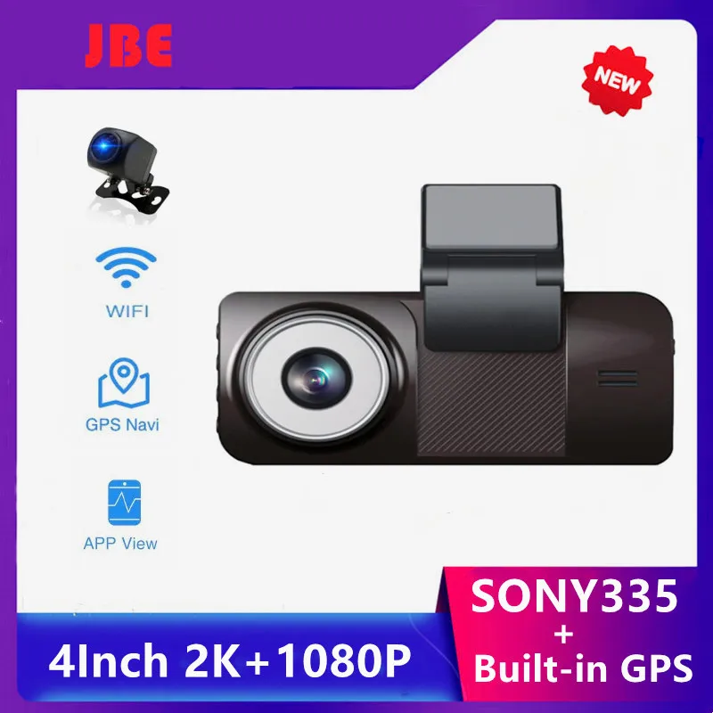 Купи 4 Inch Car DVR 2K 2560*1440P Dash Cam WIFI GPS Sony IMX335 Rear View Mirror 1080P Car Camera Video Recorder Park Monitor за 4,234 рублей в магазине AliExpress