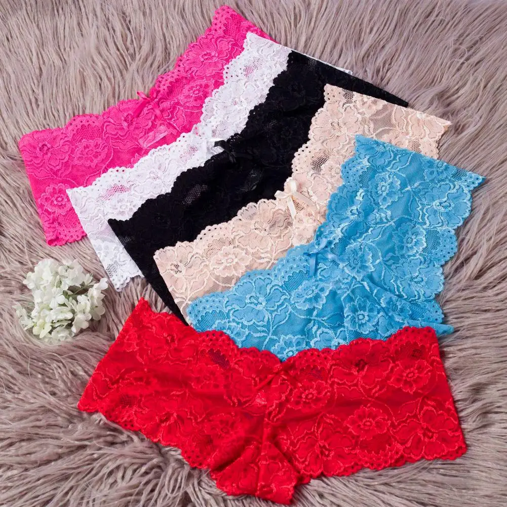 Sexy Lace Panties Women Lingeries Floral Seamless Panty Briefs Boxer-Shorts Women Underwear Low Waist Underwear Lady Underpants