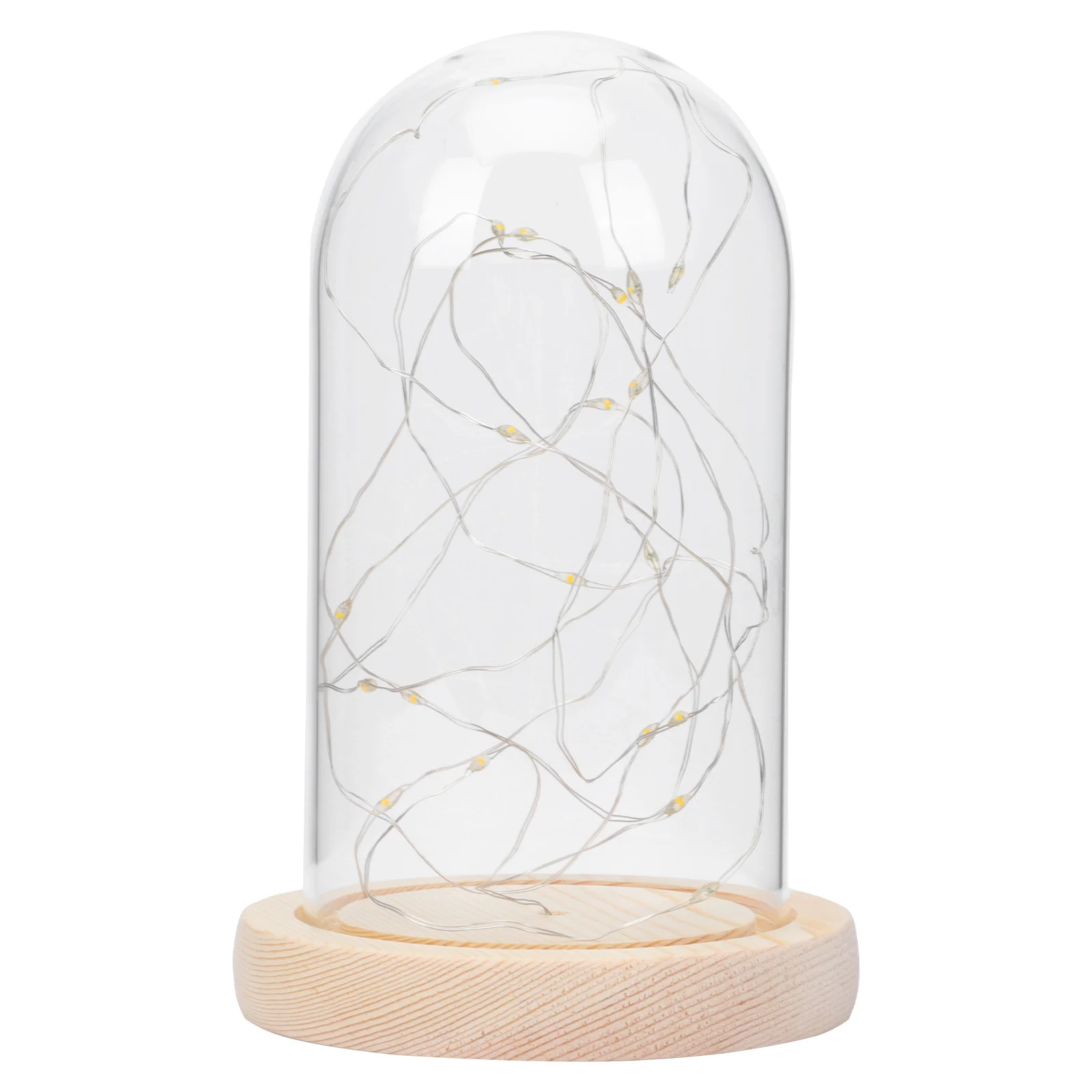 

1PC Decorative Glass Dome Desktop Glass Cover String Light Ornament for Desktop
