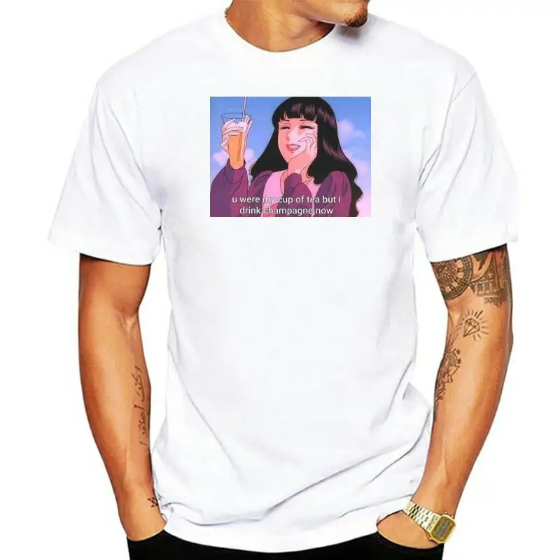 

Sassy Anime T-shirt for Men Revenge of U Have Been My Tea Cup Novelty Cotton Tee Shirt Short Sleeve T Blouses Birthday Gift