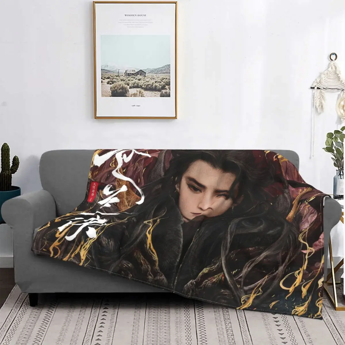 

Love Between Fairy And Devil Fleece Throw Blankets 2022 Hot Tv Cang Lan Jue Blankets for Bed Travel Warm Bedspread