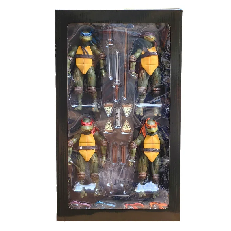 Фото NECA 4 шт./компл. Черепашки Ниндзя Леонардо ‌ Фигурка Рафаэль, издание фильмов, модель аниме для детей, игрушечная кукла №3