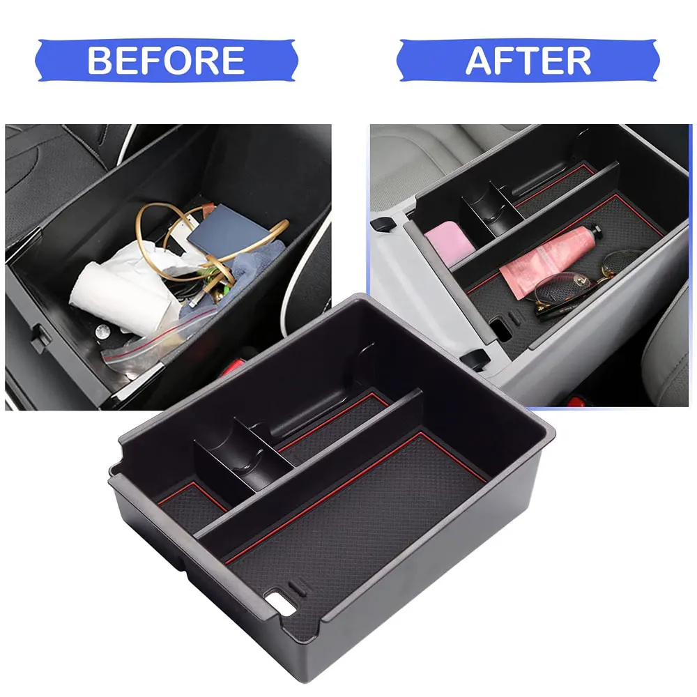 

Center Console Organizer Tray Car Central Armrest ABS Secondary Storage Box Car Tools for Hyundai Tucson NX4 Limited 2022